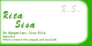 rita sisa business card